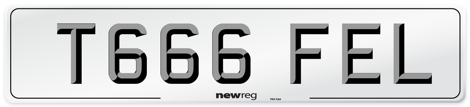 T666 FEL Number Plate from New Reg